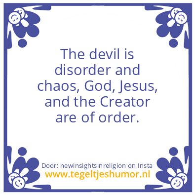 Tegeltje: Order.