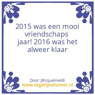 Tegeltje: einde vriendschap