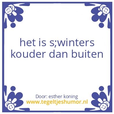 Tegeltje: nadenken