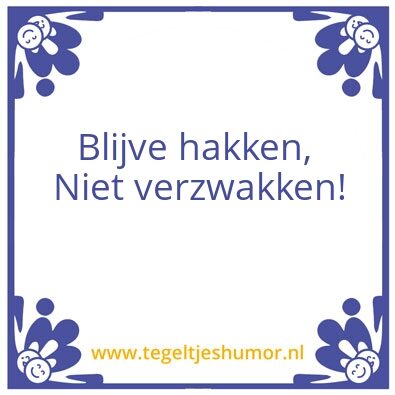 Tegeltje: Gabber