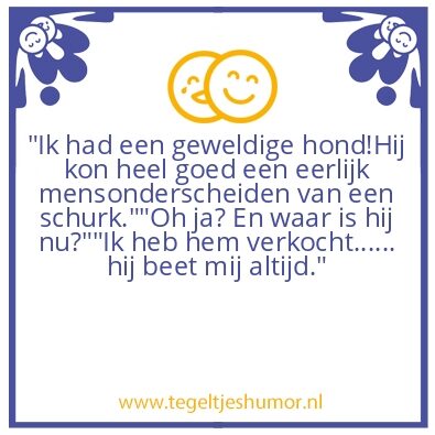 Tegeltje: Woef