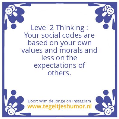 Tegeltje: Level 2 Thinking