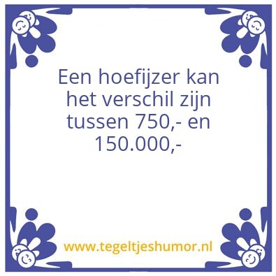 Tegeltje: Hoefijzer