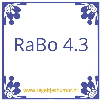 Tegeltje: Rabo