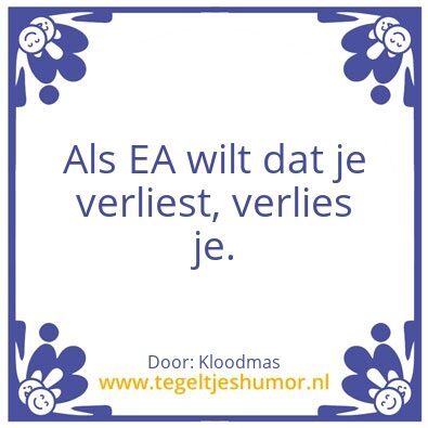 Tegeltje: EA