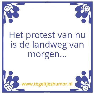 Tegeltje: Protest