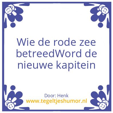 Tegeltje: Ja