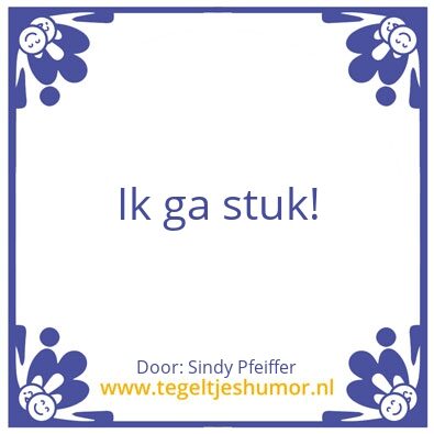 Tegeltje: 1