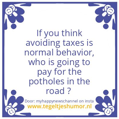 Tegeltje: potholes ?