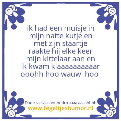 Tegeltje: ik