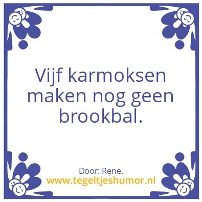 Tegeltje: leuk