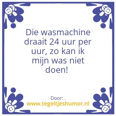 Tegeltje: Wasmachine