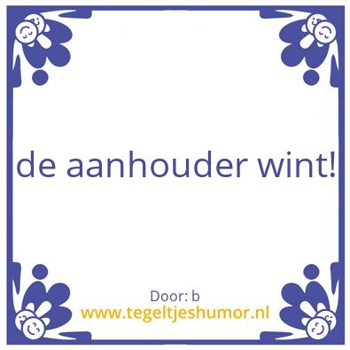 Tegeltje: a