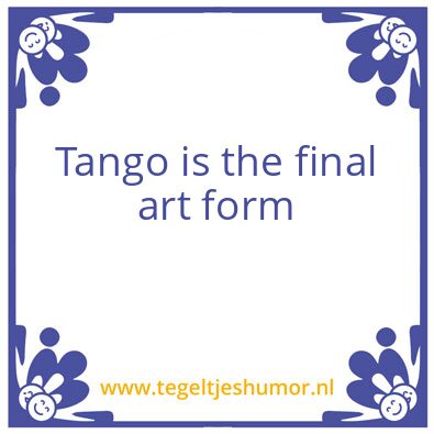 Tegeltje: Tango