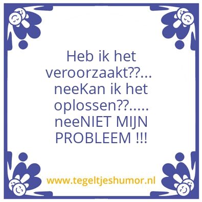 Tegeltje: Probleem?