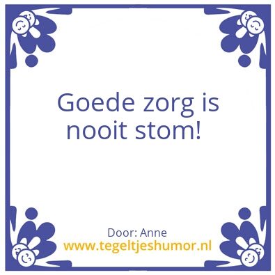 Tegeltje: Zorg