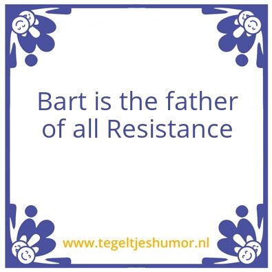 Tegeltje: bart