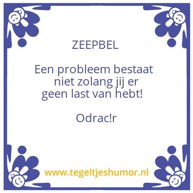 Tegeltje: Probleem