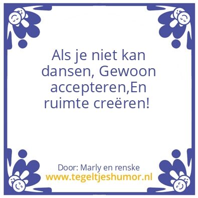 Tegeltje: dansen