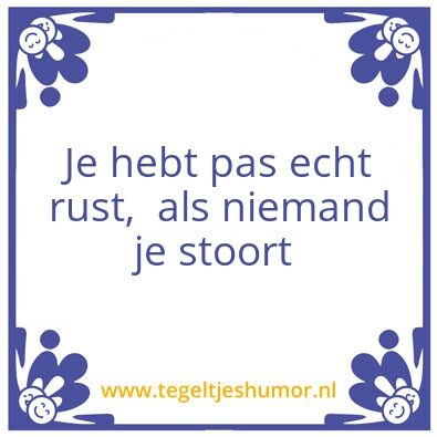 Tegeltje: Rust