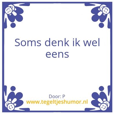 Tegeltje: P