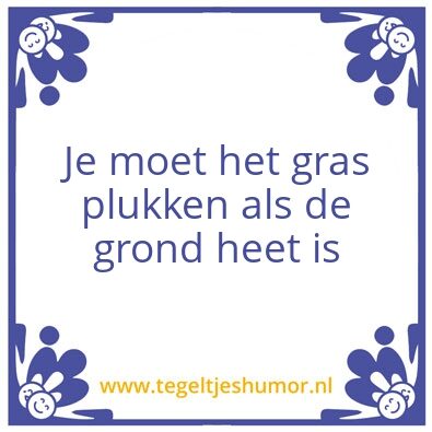 Tegeltje: Gras