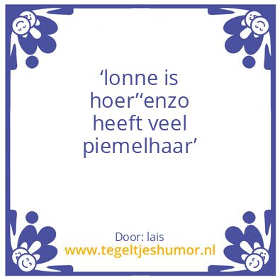 Tegeltje: grappig