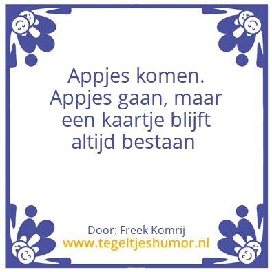 Tegeltje: Appjes