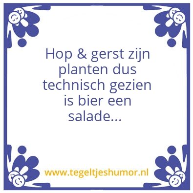 Tegeltje: Dieet tip: