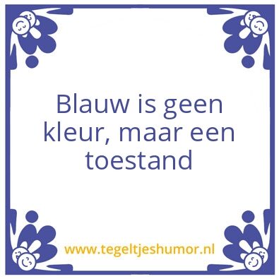 Tegeltje: Blauw