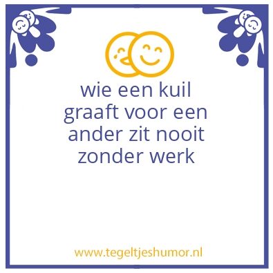 Tegeltje: doordenker