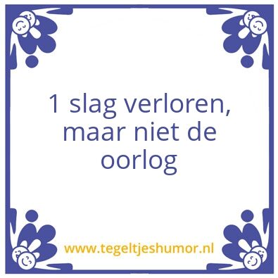 Tegeltje: Slag
