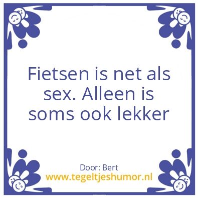 Tegeltje: Fietsen