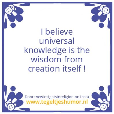 Tegeltje: universal knowledge