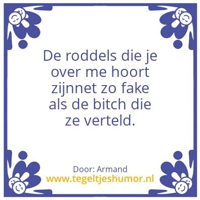 Tegeltje: Roddels