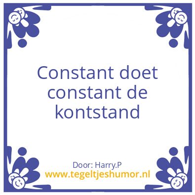 Tegeltje: Constant