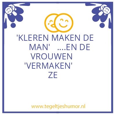 Tegeltje: KLEREN