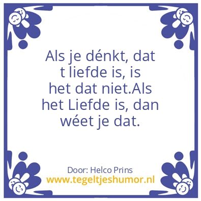 Tegeltje: Liefde