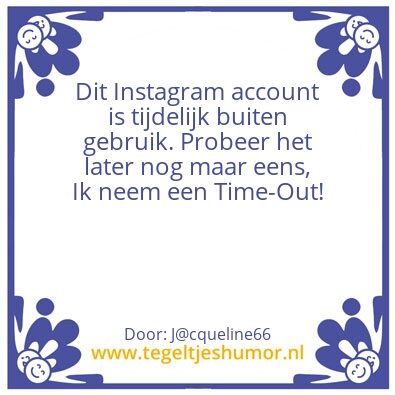 Tegeltje: Time out!