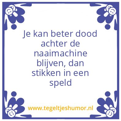 Tegeltje: Speld