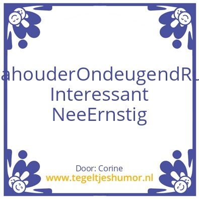 Tegeltje: Corine