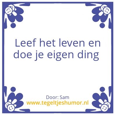 Tegeltje: Tegel