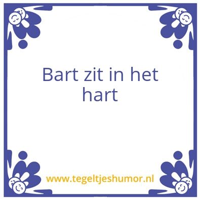 Tegeltje: Bart