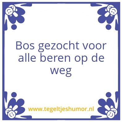 Tegeltje: bos