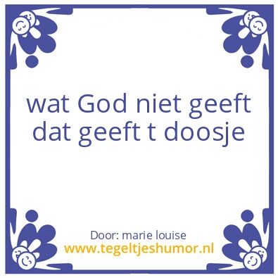 Tegeltje: wat