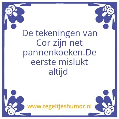 Tegeltje: Cor
