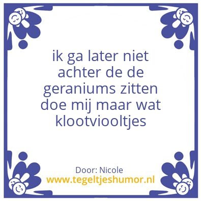 Tegeltje: Geranium