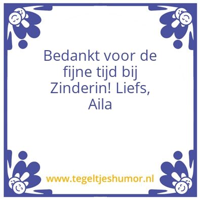 Tegeltje: Bedankt