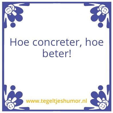 Tegeltje: Concreet