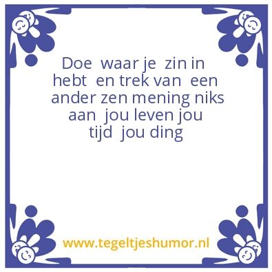Tegeltje: Feit